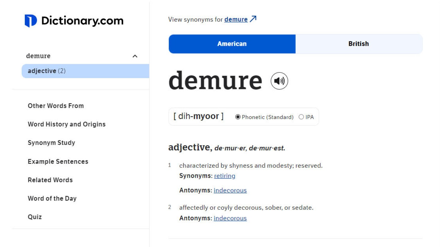 Featured image for Dictionary.com Crowns 'Demure' as 2024 Word of the Year