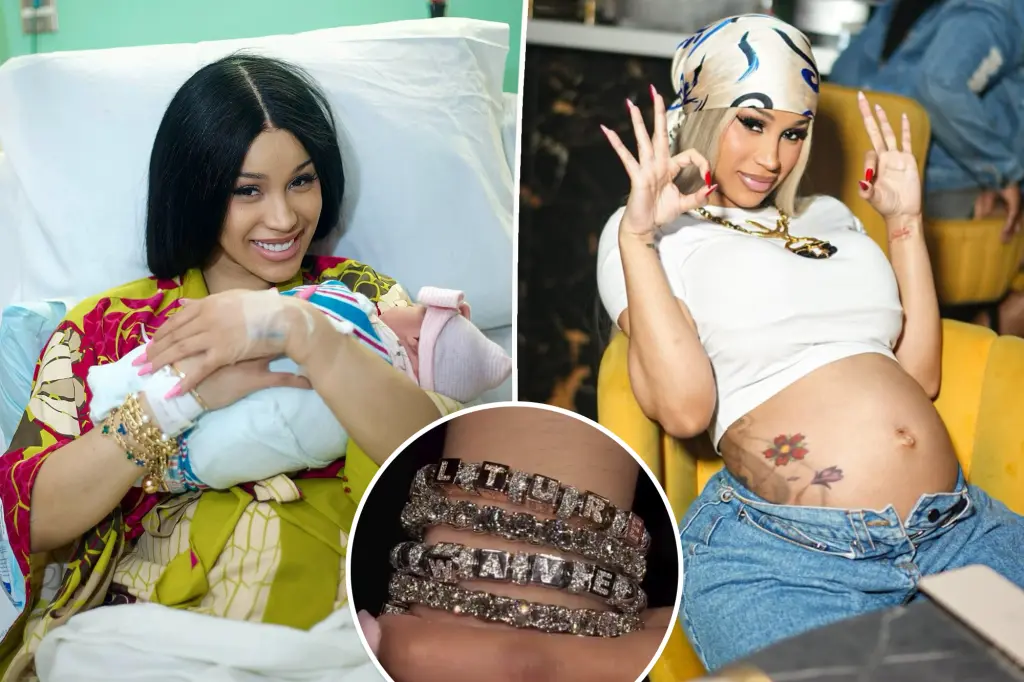 Featured image for Cardi B Hints at Third Baby's Name with Sparkling Bracelet