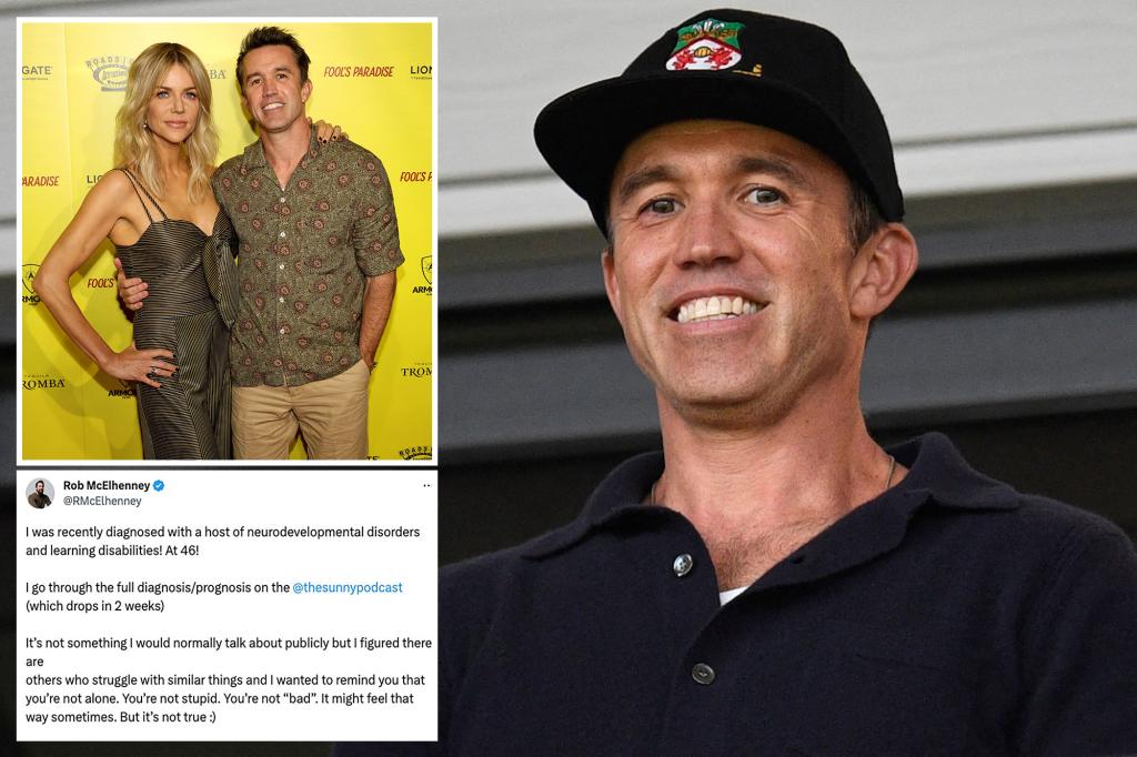 Rob McElhenney, 46, Opens Up About Neurodevelopmental Disorders and Learning Disabilities Diagnosis