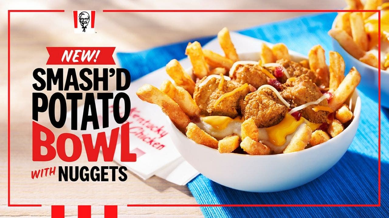 Featured image for KFC Introduces $3.49 Smash'd Potato Bowls with Cheesy Twist