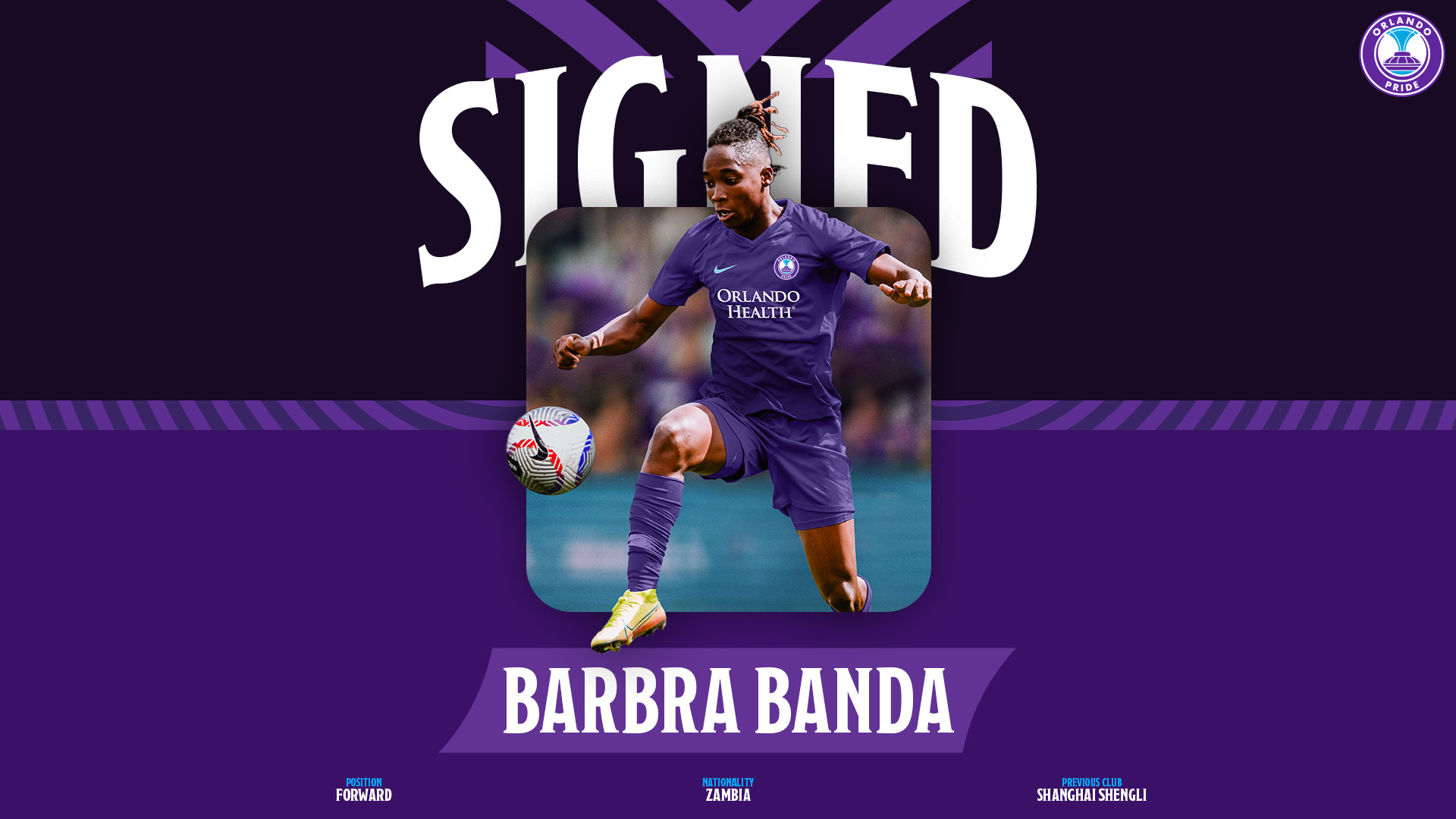 Featured image for "Orlando Pride Makes History with Record Signing of Zambian Forward Barbra Banda"