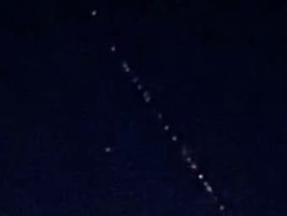 "Stunning Sight: Starlink Satellites Illuminate Pleasanton's Night Sky"
