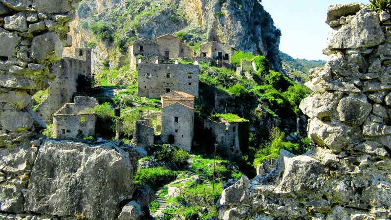 Abandoned Italian ghost village bought and left to decay.