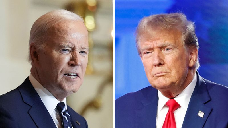 "2024 Election Polls: Trump Narrowly Leads Biden in Rematch, Biden's Approval Ticks Up"