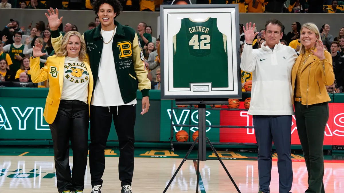 Featured image for "Baylor University Retires Brittney Griner's No. 42 Jersey in Emotional Ceremony"