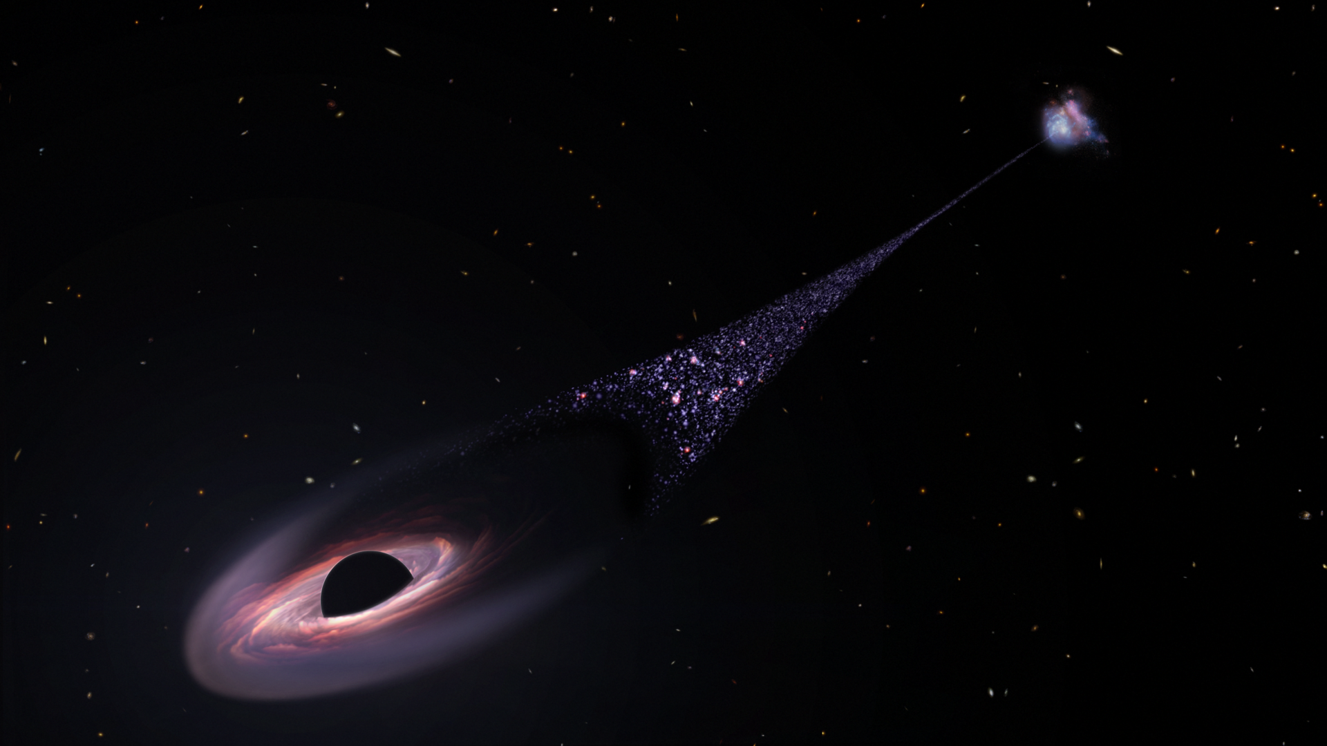 Featured image for James Webb Telescope Detects First Runaway Supermassive Black Hole Racing Through Space