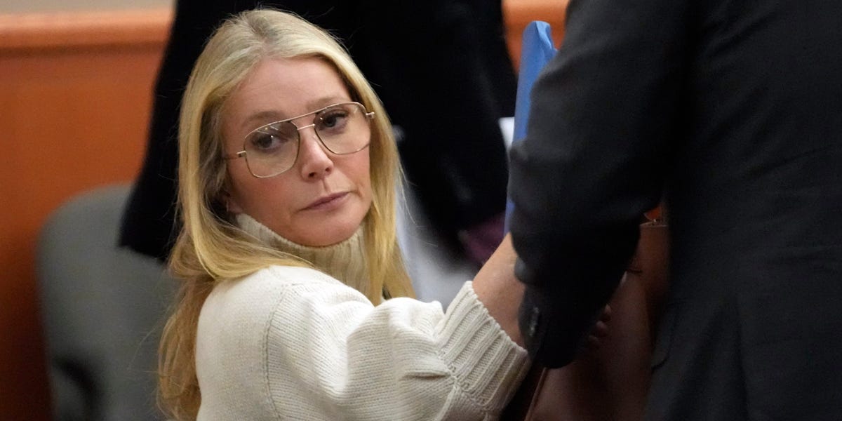Featured image for Gwyneth Paltrow faces media scrutiny during ski crash trial.