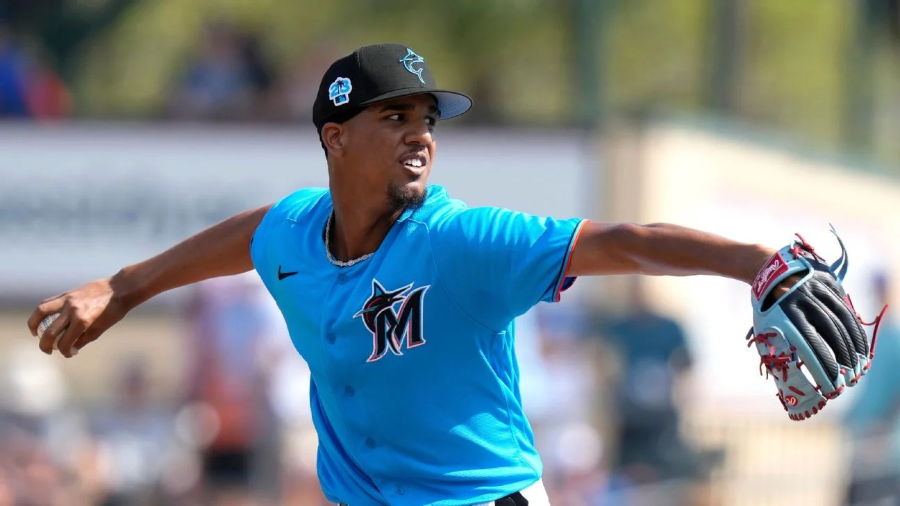Marlins call up top pitching prospect Eury Pérez for MLB debut.
