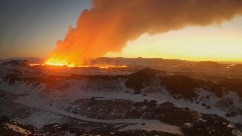 "Unprecedented: Iceland's Volcano Erupts Three Times in Two Months"