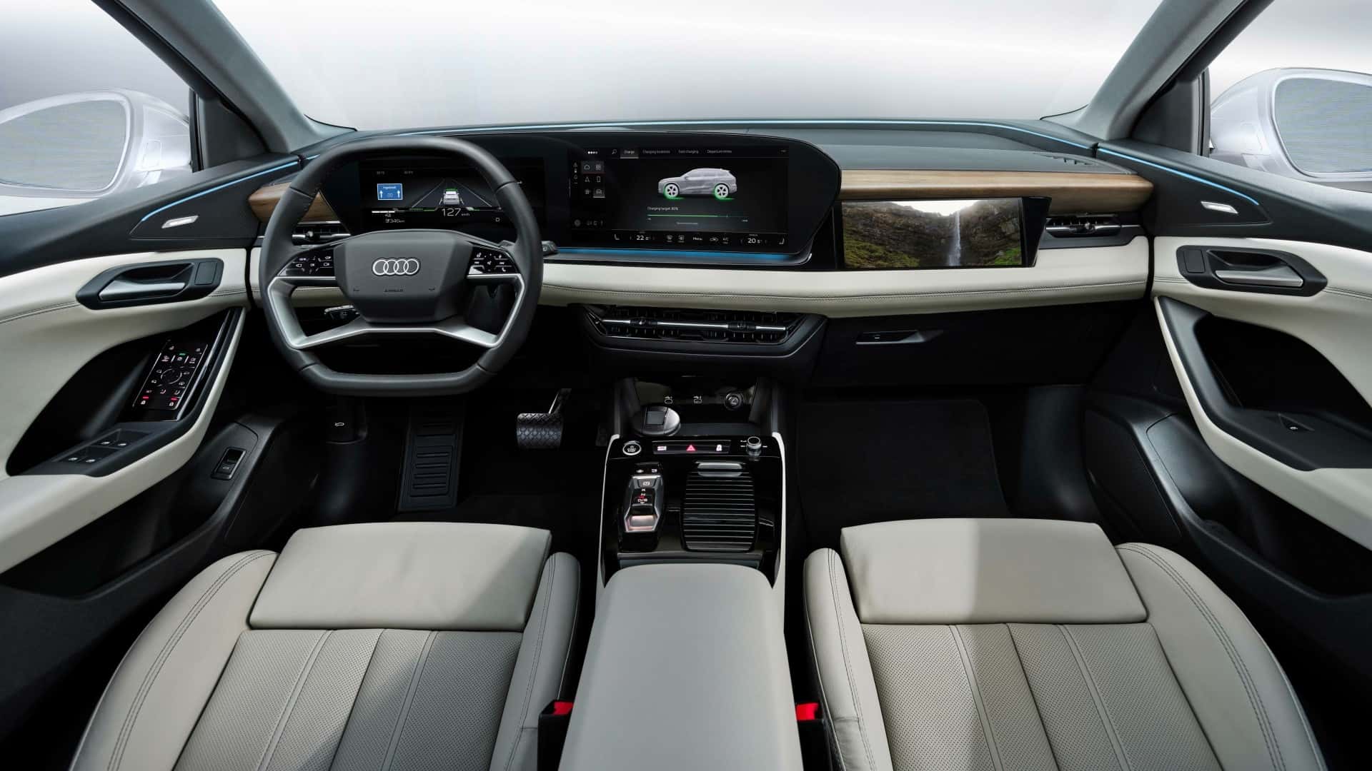 "2025 Audi Q6 E-Tron: A Display-Filled Interior with High-Speed Charging"