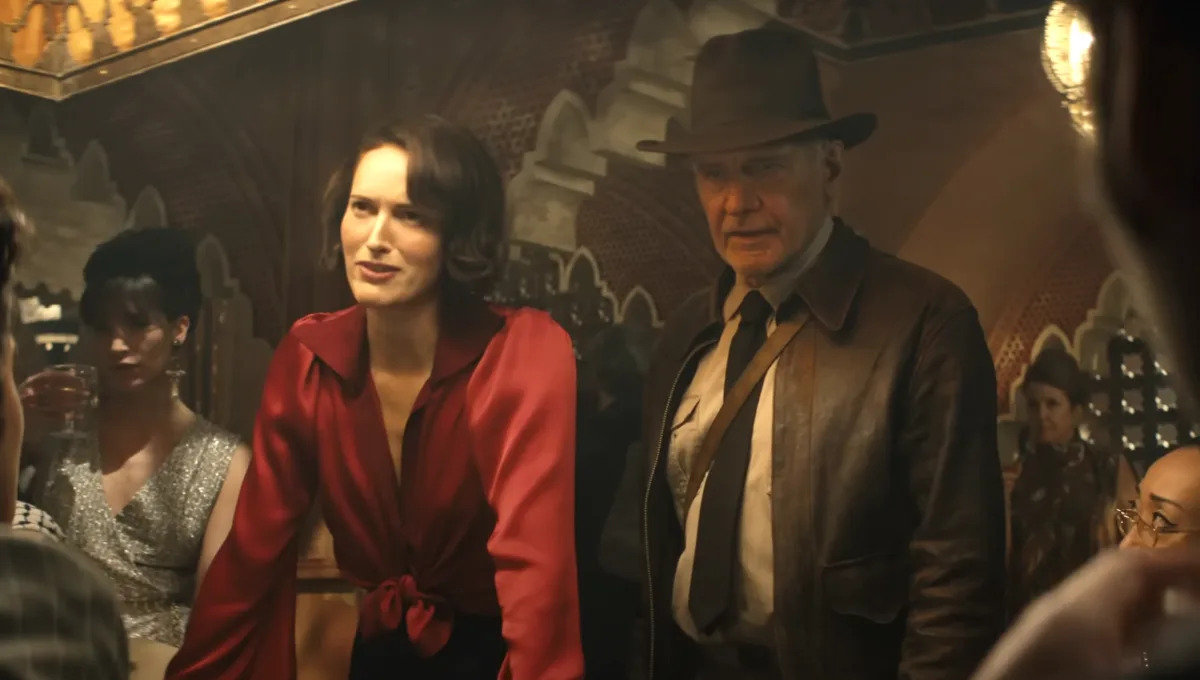 Featured image for Harrison Ford and Phoebe Waller-Bridge's Playful Pranks on 'Indiana Jones 5' Set
