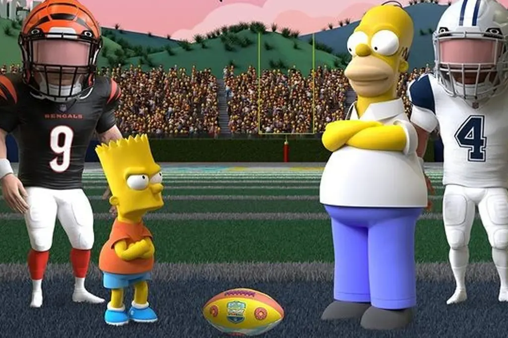 Featured image for Watch Bengals vs. Cowboys with The Simpsons' Funday Football Broadcast