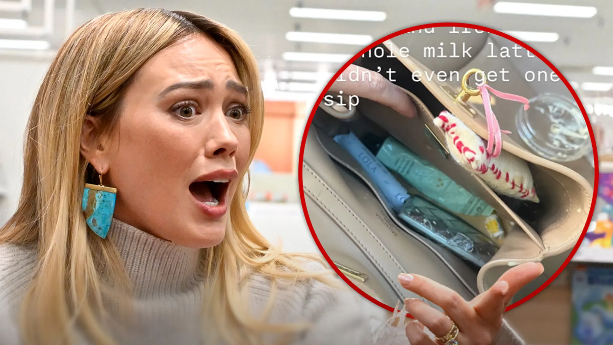 Featured image for Hilary Duff Posts Emotional Selfie After Coffee Spill on Designer Bag