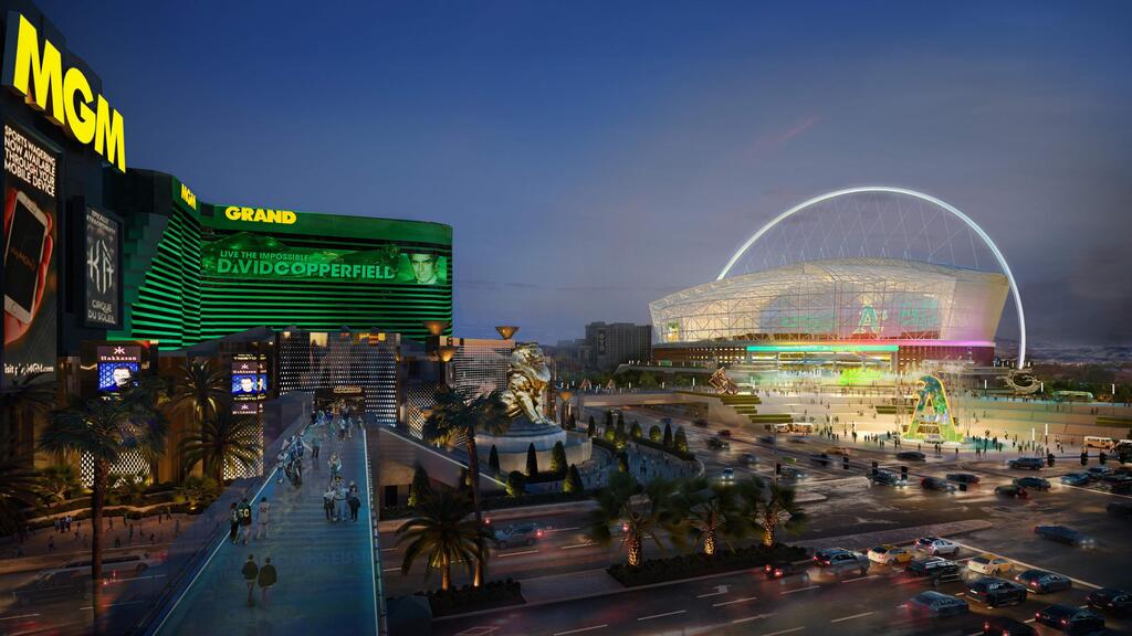 A's unveil renderings for potential Las Vegas ballpark on the Strip.