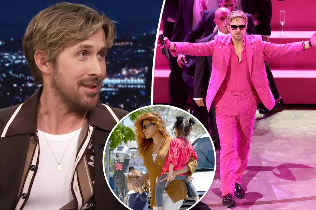 Featured image for "Ryan Gosling's Daughters Inspire 'I'm Just Ken' Oscars Performance Reversal"