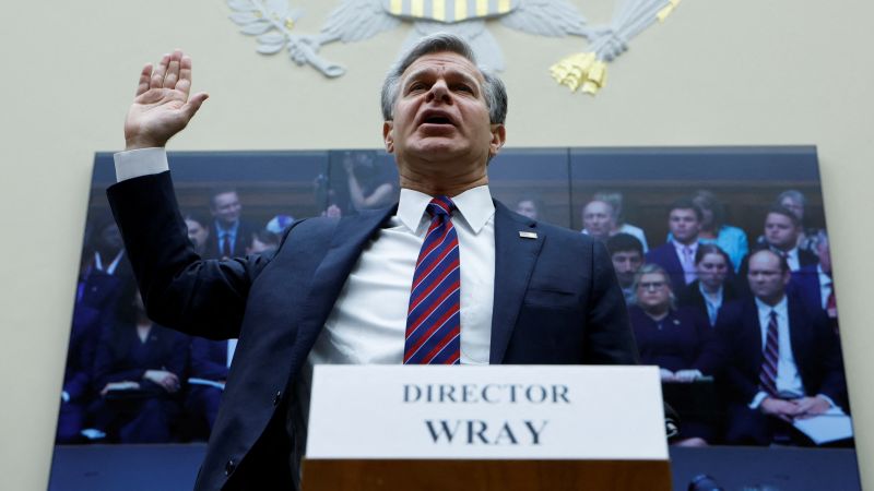 "FBI Director Wray Faces GOP Critics in Testimony Amid Allegations of Politicization"
