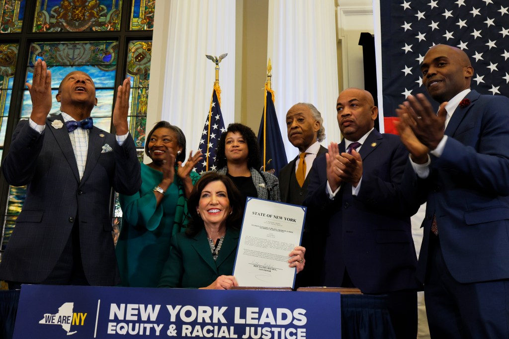 Featured image for "New York Takes Action: Gov. Hochul Signs Bill for Slavery Reparations Commission"