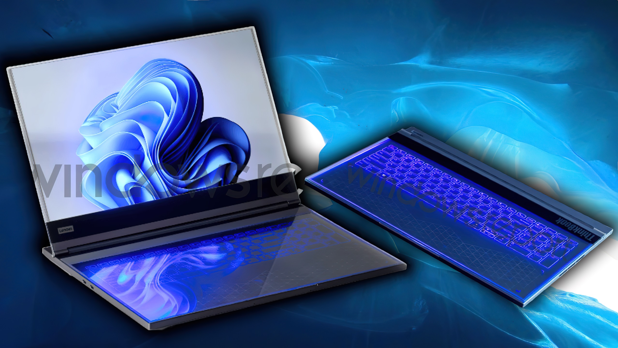 "Lenovo's ThinkBook Laptop Set to Debut World's First Transparent OLED Display"