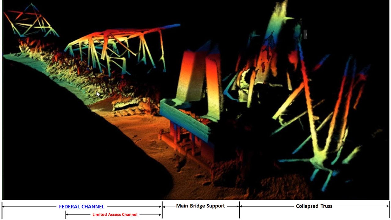 Featured image for "Baltimore Bridge Wreckage Removal Progresses with Sonar Imaging and Diver Plans"