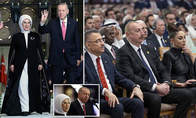 Erdogan sworn in for historic third term and reshuffles cabinet.