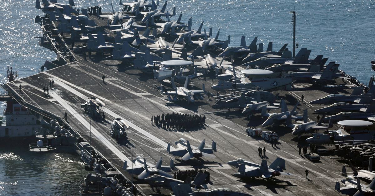 Featured image for "US Aircraft Carrier Carl Vinson Makes Historic Arrival in South Korean Port"