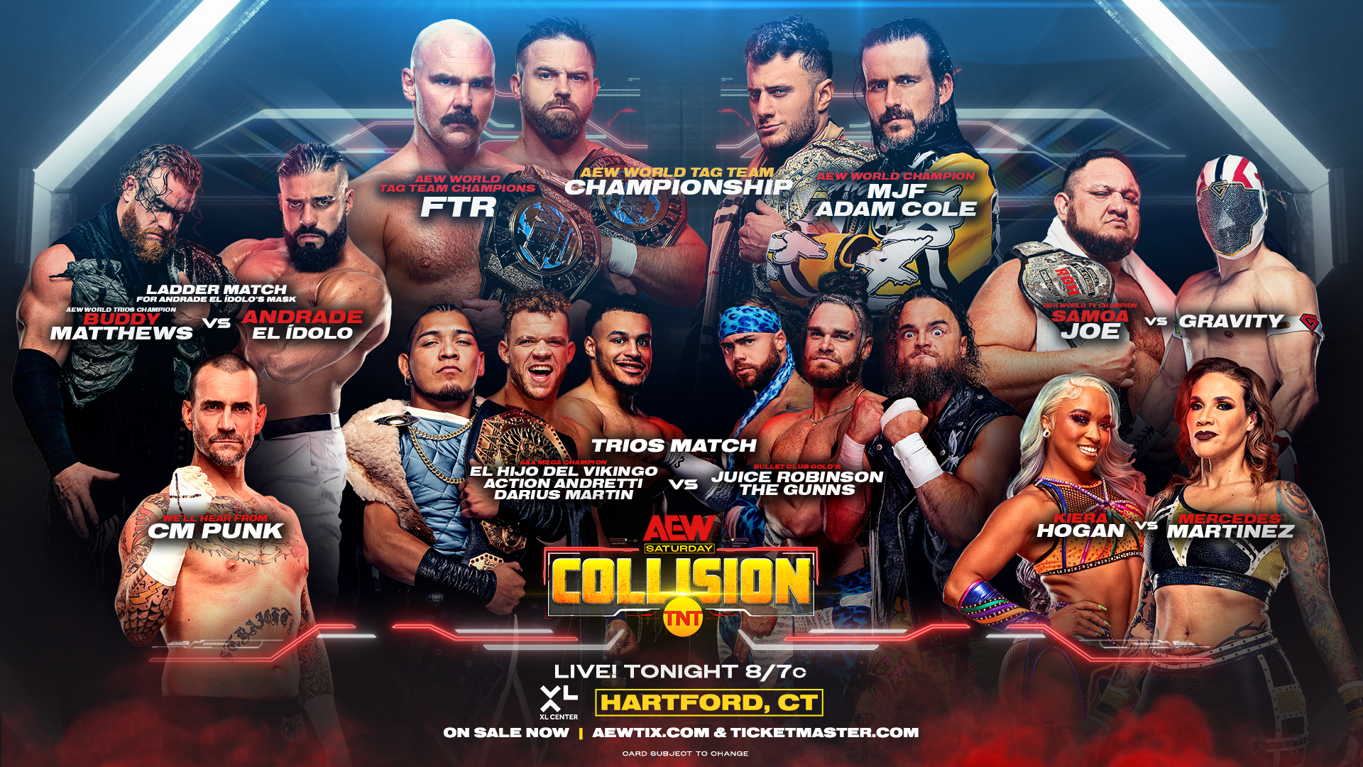 Featured image for "AEW Collision: FTR Battles MJF & Adam Cole, Ladder Match, CM Punk's Address, and Minoru Suzuki"
