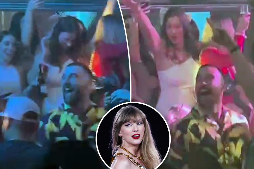 Travis Kelce's Vegas Club Celebration After Leaving Taylor Swift