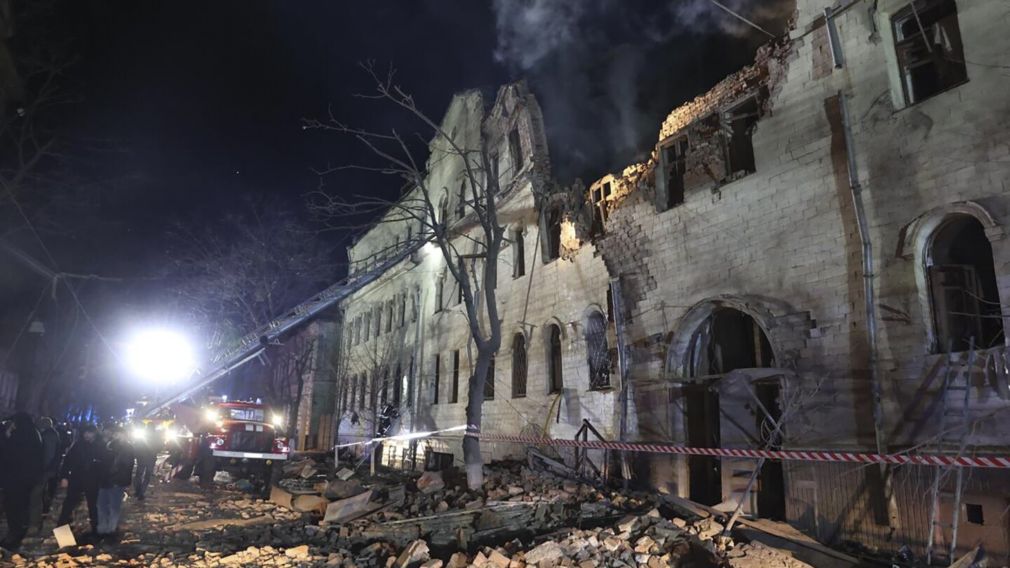 "Russian Missiles Strike Ukrainian Civilian Areas, Injuring Dozens"