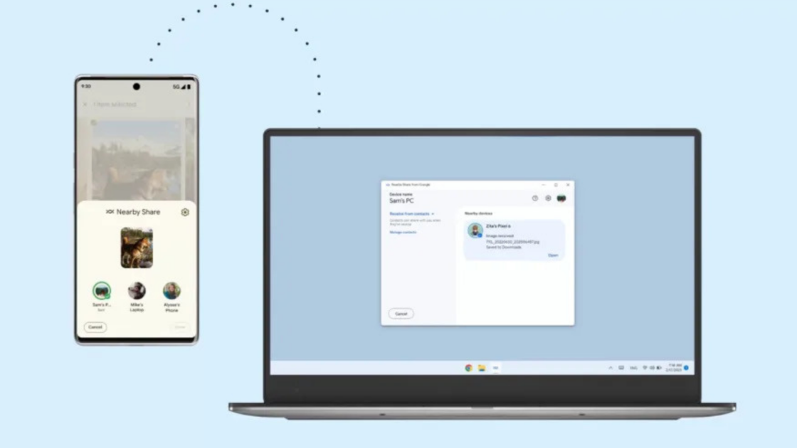 Nearby Share now enables seamless file sharing between Android and Windows.