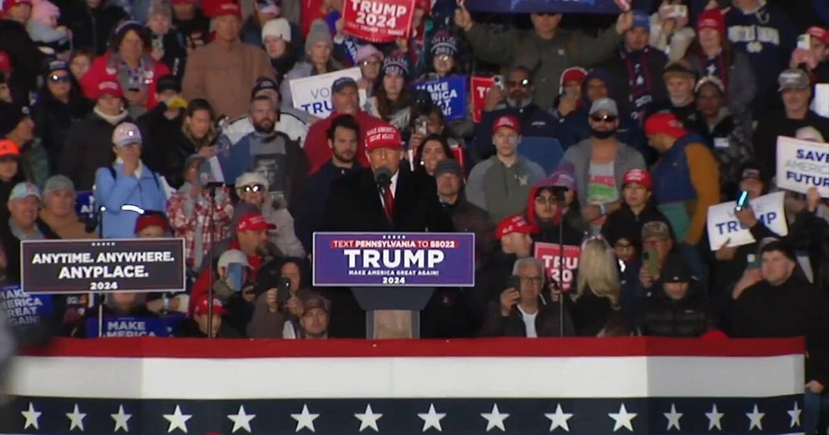 "Trump Condemns Iran Attack on Israel and Blames Democrats at Pennsylvania Rally"