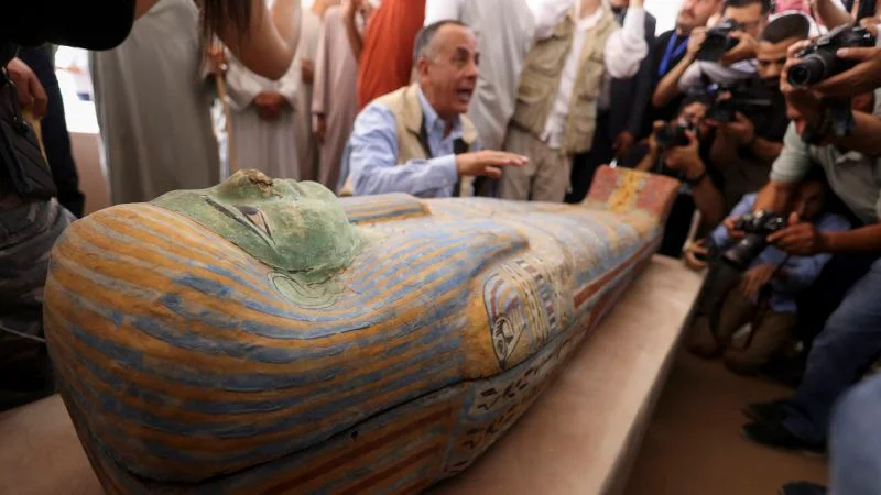 Featured image for Egypt uncovers ancient mummification workshops and tombs in Saqqara necropolis.