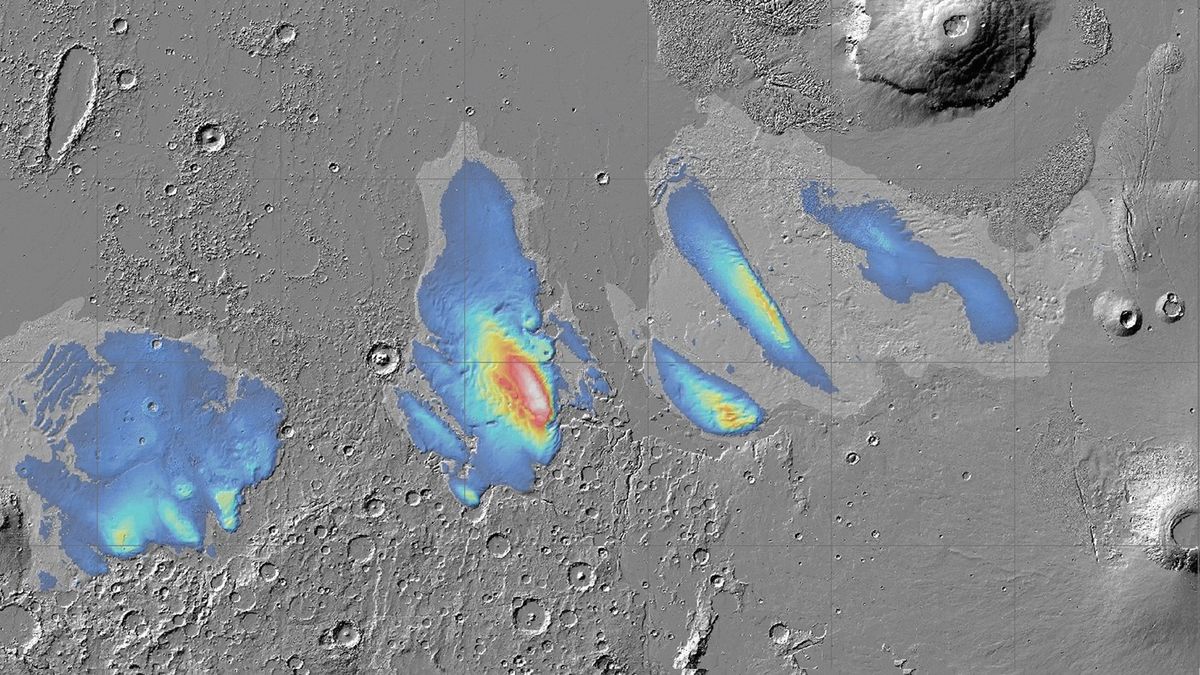 Featured image for "Massive 2-Mile Thick Water Ice Deposit Discovered at Mars' Equator"