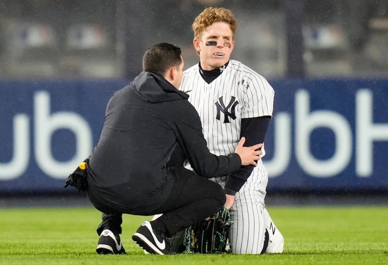 Yankees' Bader and Peraza injured in 9th inning, but team overcomes to win.