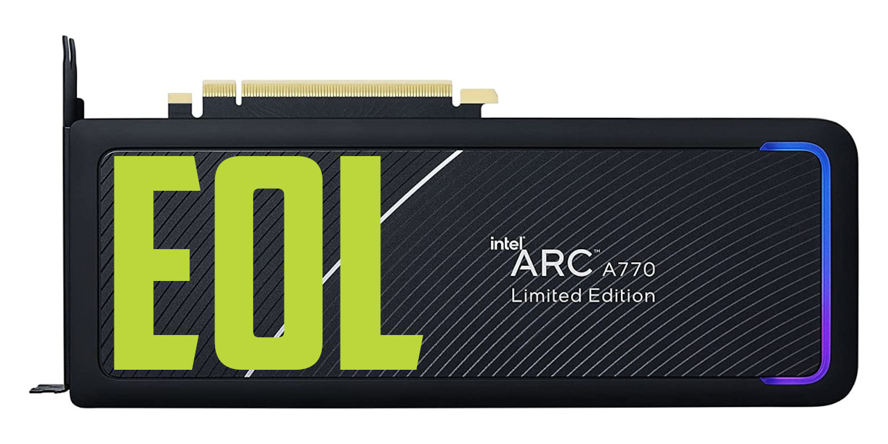 Intel Ends Production of Arc A770 Graphics Cards, Including Limited Edition.