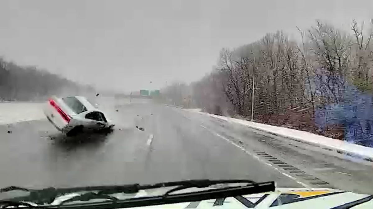 Featured image for "Close Call: Ambulance Dodges Rollover Crash on I-95 in Massachusetts"