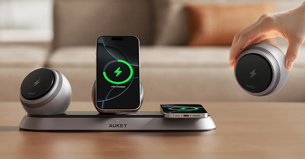 Featured image for AUKEY Launches Innovative Wireless Charging Solutions with Qi2.2 and Modular Design