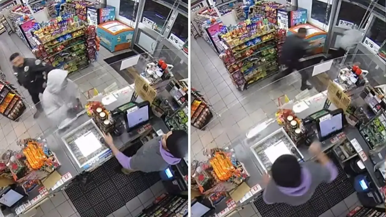 "Police Officer Foils 7-Eleven Armed Robbery by Coincidentally Walking In"