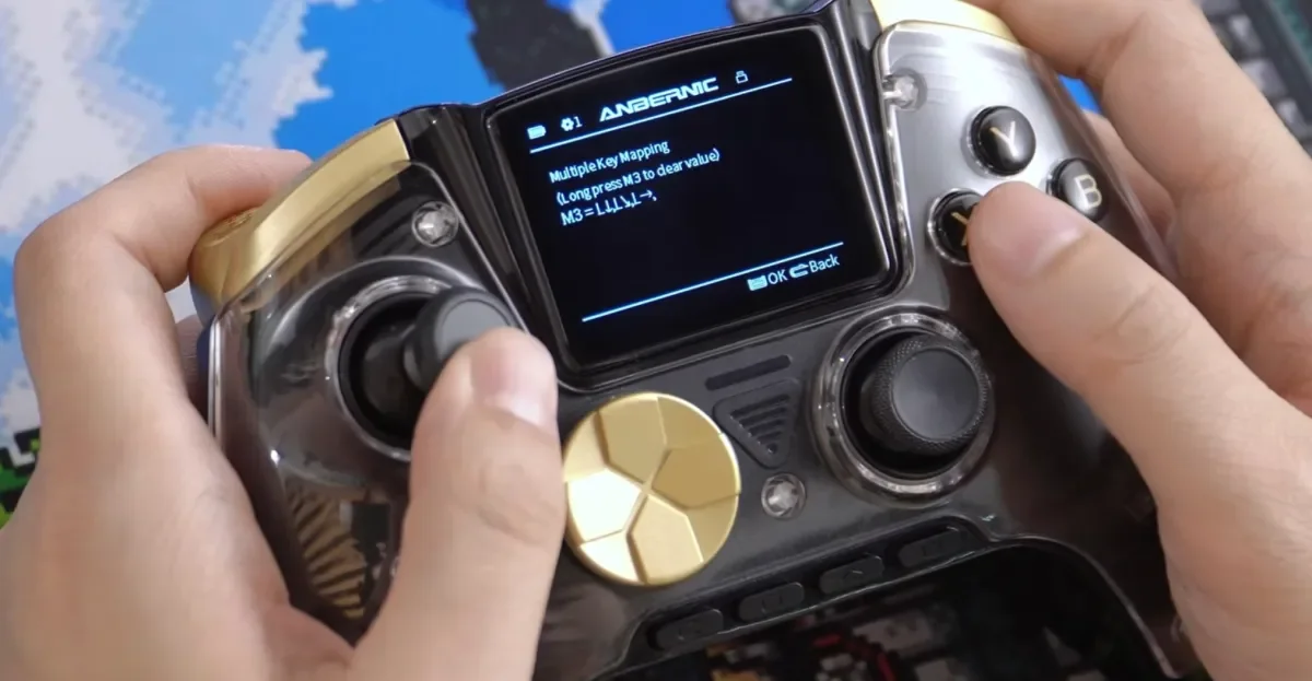 Anbernic's RG G01 adds a display and heart-rate sensor to a wireless gamepad