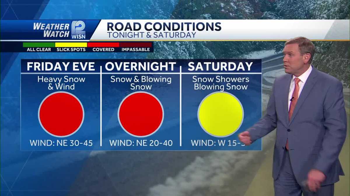 "Winter Storm Hits Wisconsin: School Closures, Snowfall Totals, and Road Conditions"