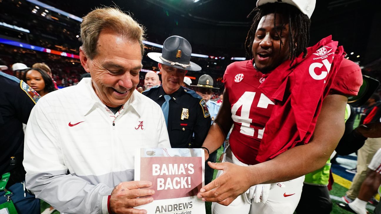 Alabama's Saban leads team to victory over No. 1 Georgia in SEC Championship