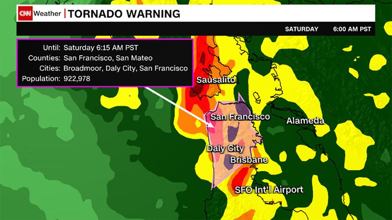 Featured image for San Francisco Faces Historic Tornado Warning Amid Severe Weather