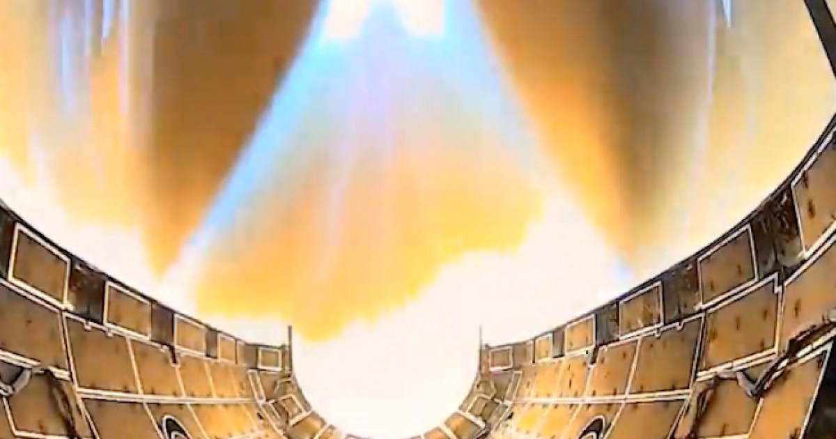 Watch SpaceX's Falcon Heavy fairing reentry in surreal footage.