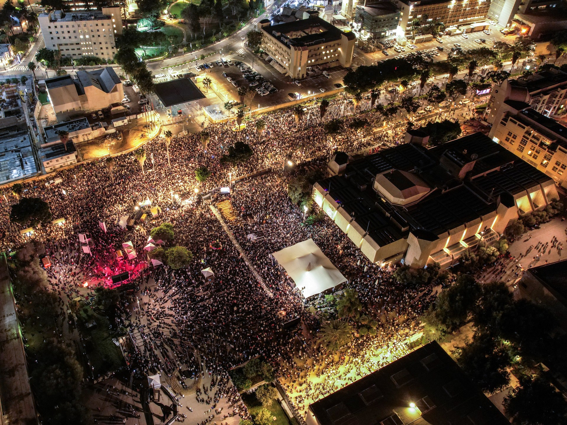 Featured image for Demand for Release of Israeli Hostages Grows as Thousands Rally in Tel Aviv
