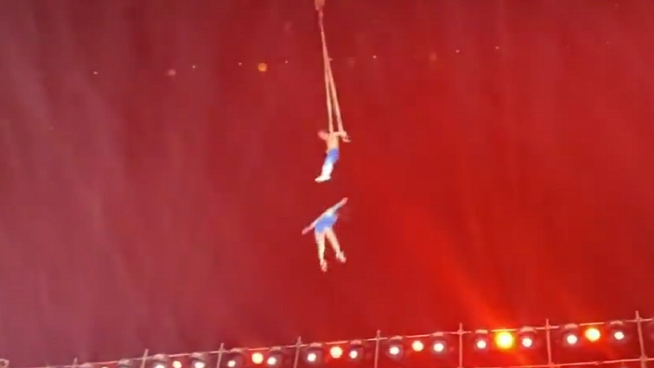 Tragic Video Shows Chinese Acrobat Falling to Her Death During Performance with Husband