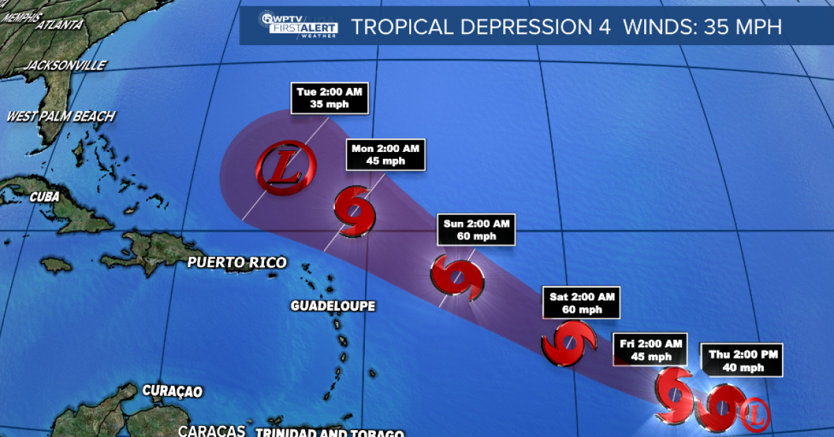 Tropical Depression Forms, Heat and Storms Threaten South Florida and New Orleans.