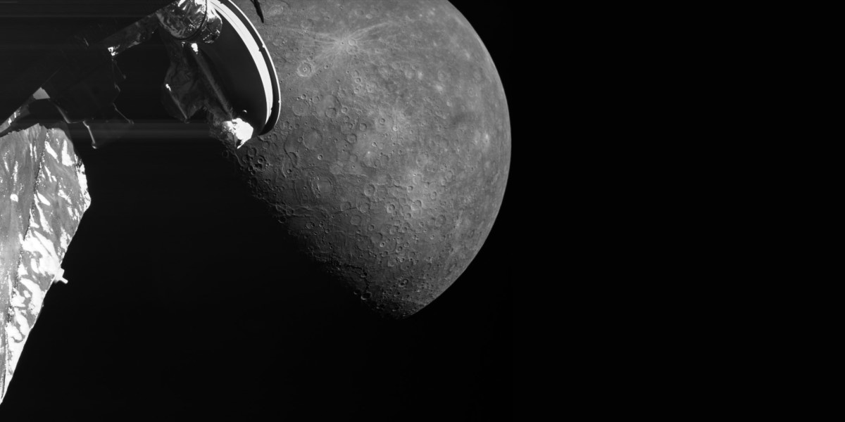 BepiColombo probe captures breathtaking images of Mercury's dark side.