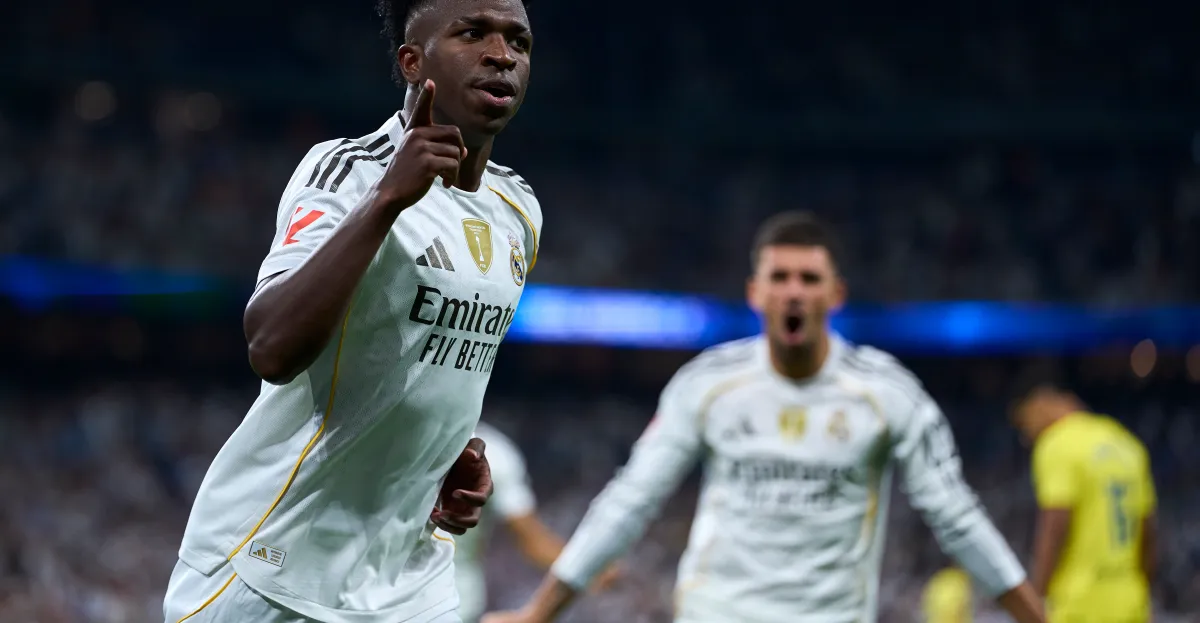 Featured image for Real Madrid Triumphs Over Villarreal as Vinicius Scores Twice and Mbappé Gets Injured