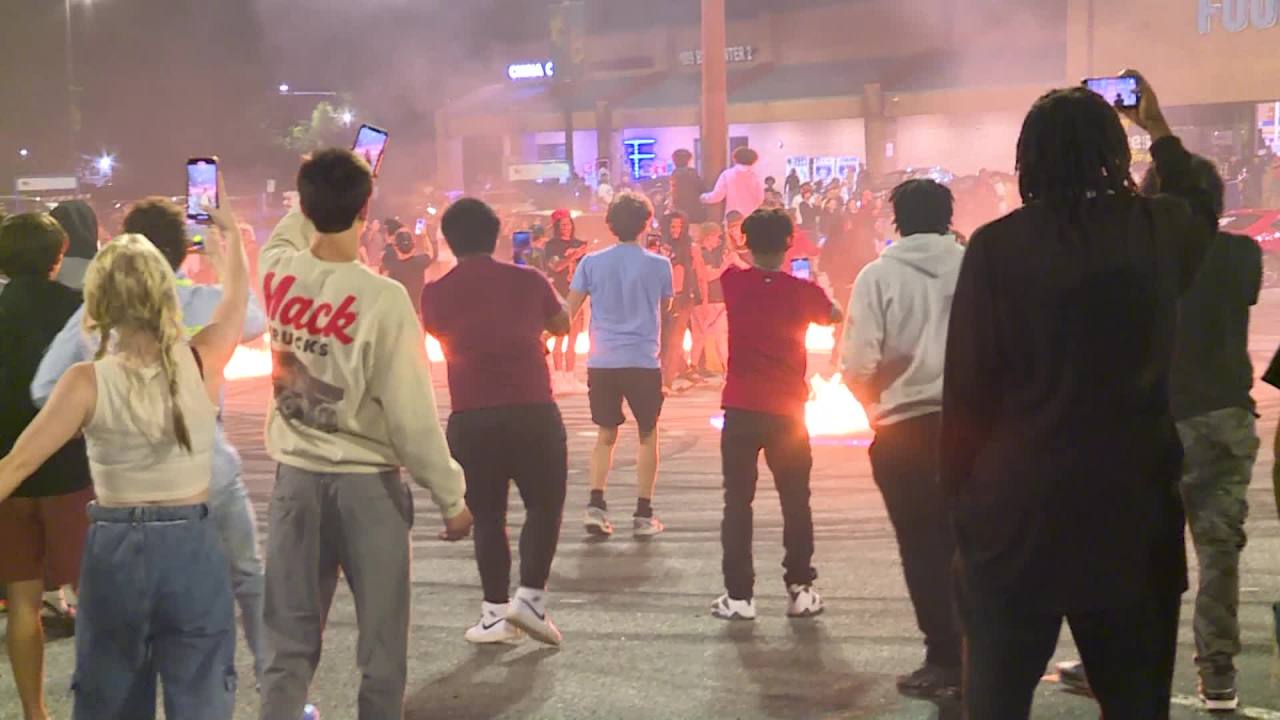 Featured image for "Street Takeover at Food Lion Draws Spectators for Fiery Burnouts"