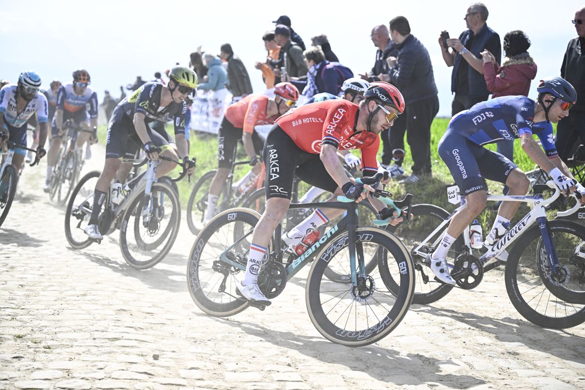 Featured image for "Sponsor Bianchi Blamed for Four Bike Swaps at Paris-Roubaix"