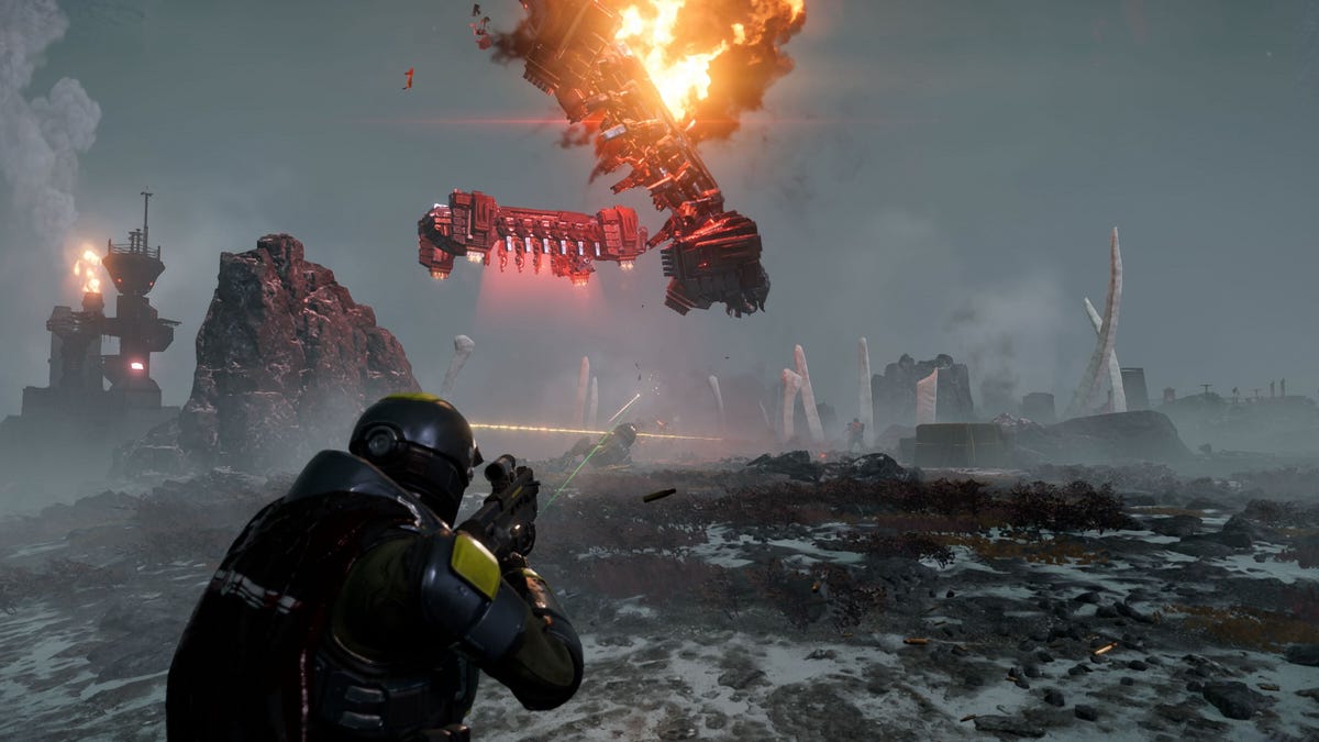 "Helldivers 2: Resilient Bots and Lethal Gunships Threaten Super Earth"